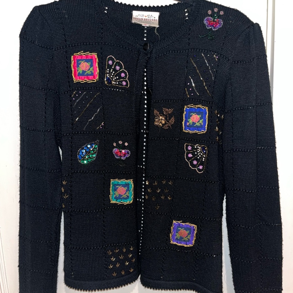 Hand embroidered cardigan
